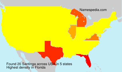 Surname Santinga in USA Surname Santinga in USA