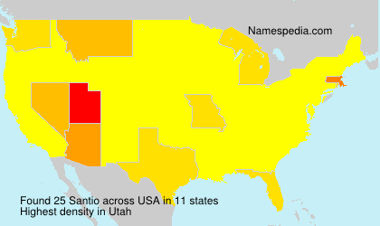 Surname Santio in USA Surname Santio in USA