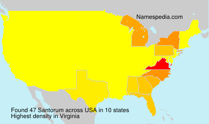 Surname Santorum in USA Surname Santorum in USA