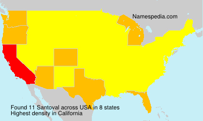 Surname Santoval in USA Surname Santoval in USA