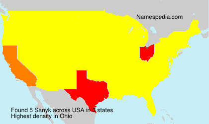 Surname Sanyk in USA Surname Sanyk in USA