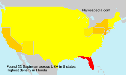 Surname Sapirman in USA Surname Sapirman in USA