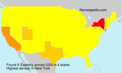 Surname Sapitsky in USA Surname Sapitsky in USA