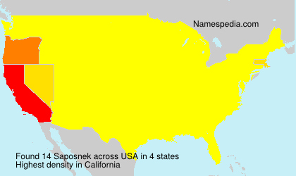 Surname Saposnek in USA Surname Saposnek in USA