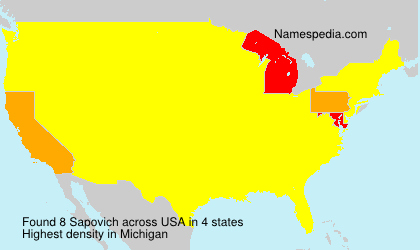 Surname Sapovich in USA