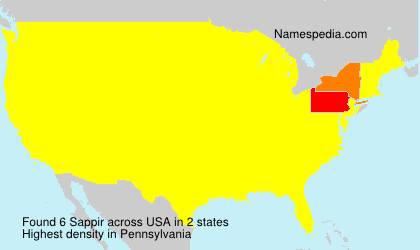 Surname Sappir in USA