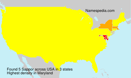 Surname Sappor in USA Surname Sappor in USA