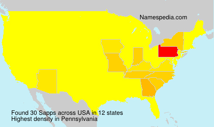 Surname Sapps in USA Surname Sapps in USA