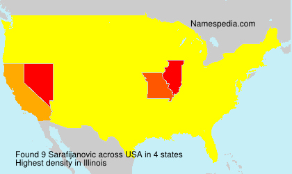Surname Sarafijanovic in USA Surname Sarafijanovic in USA
