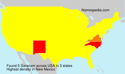 Surname Saranam in USA Surname Saranam in USA