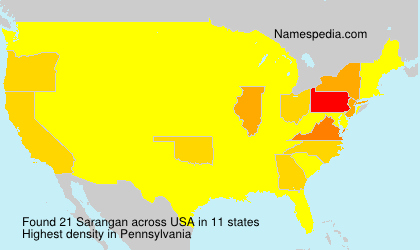 Surname Sarangan in USA Surname Sarangan in USA