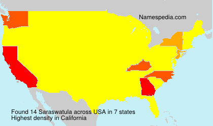 Surname Saraswatula in USA Surname Saraswatula in USA