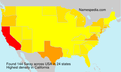 Surname Saray in USA Surname Saray in USA