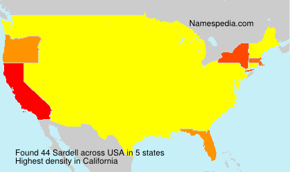 Surname Sardell in USA Surname Sardell in USA