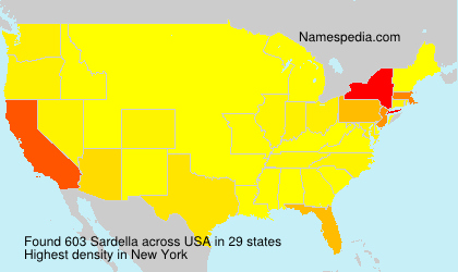 Surname Sardella in USA
