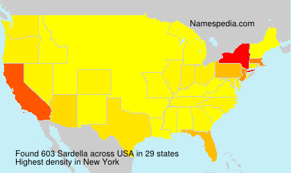 Surname Sardella in USA Surname Sardella in USA