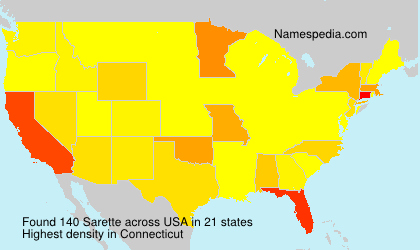 Surname Sarette in USA Surname Sarette in USA