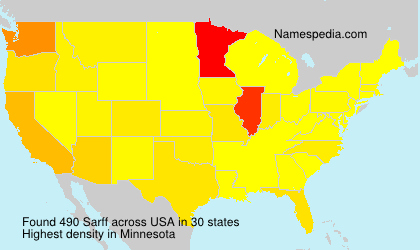 Surname Sarff in USA Surname Sarff in USA