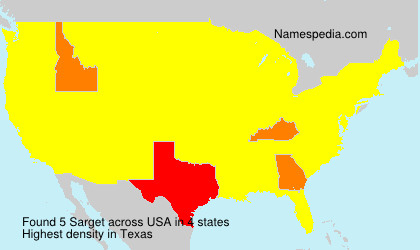 Surname Sarget in USA Surname Sarget in USA