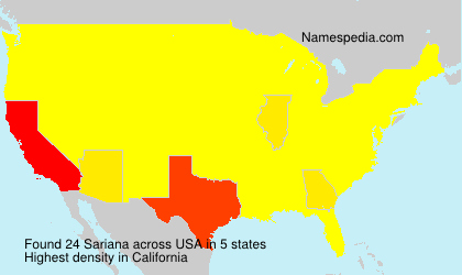 Surname Sariana in USA Surname Sariana in USA