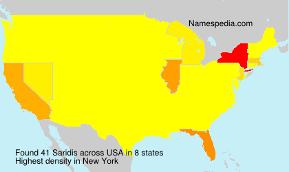 Surname Saridis in USA Surname Saridis in USA