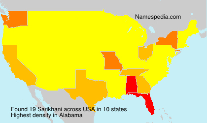 Surname Sarikhani in USA