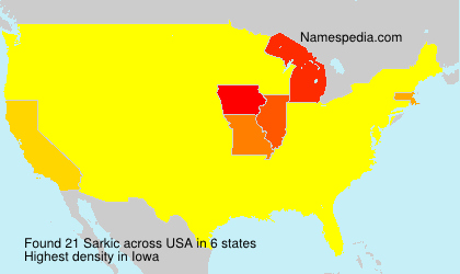 Surname Sarkic in USA Surname Sarkic in USA