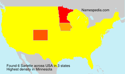 Surname Sarlette in USA Surname Sarlette in USA