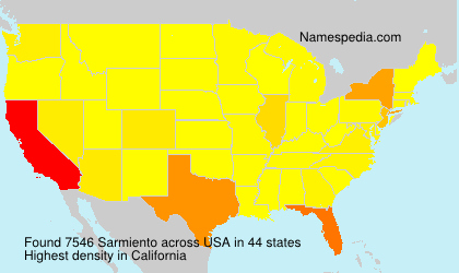Familiennamen Sarmiento - USA