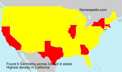 Surname Sarmistha in USA Surname Sarmistha in USA