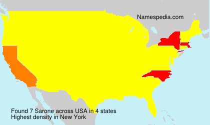 Surname Sarone in USA Surname Sarone in USA
