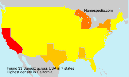 Surname Sarquiz in USA Surname Sarquiz in USA