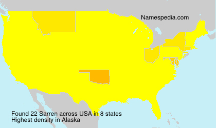 Surname Sarren in USA Surname Sarren in USA