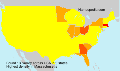 Surname Sarrey in USA Surname Sarrey in USA