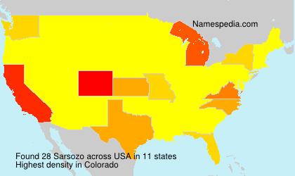 Surname Sarsozo in USA Surname Sarsozo in USA
