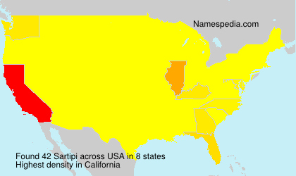 Surname Sartipi in USA Surname Sartipi in USA