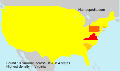 Surname Sarunac in USA Surname Sarunac in USA