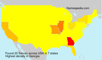 Surname Sarvan in USA Surname Sarvan in USA