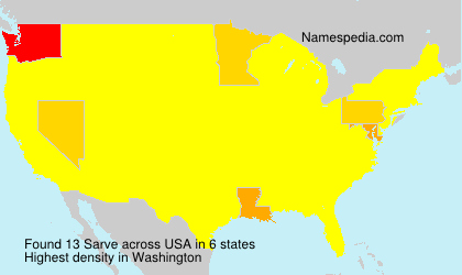 Surname Sarve in USA Surname Sarve in USA