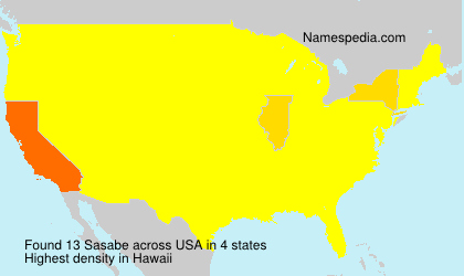 Surname Sasabe in USA Surname Sasabe in USA