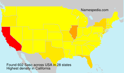 Surname Saso in USA Surname Saso in USA