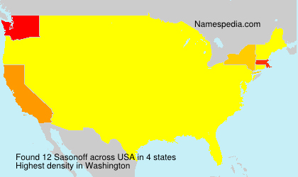Surname Sasonoff in USA Surname Sasonoff in USA