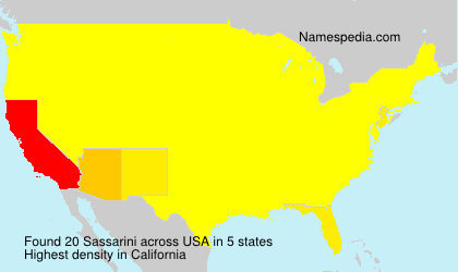 Surname Sassarini in USA Surname Sassarini in USA
