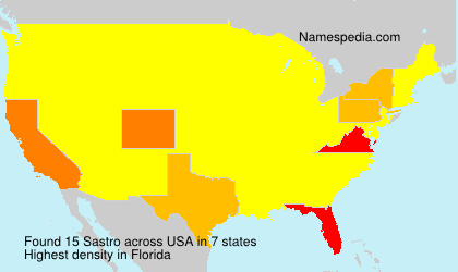 Surname Sastro in USA Surname Sastro in USA