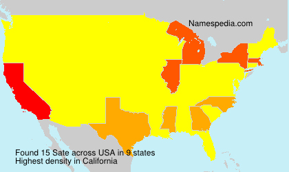 Surname Sate in USA Surname Sate in USA