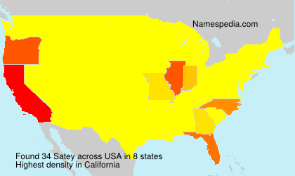 Surname Satey in USA Surname Satey in USA