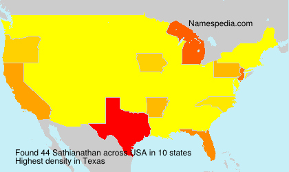 Surname Sathianathan in USA Surname Sathianathan in USA