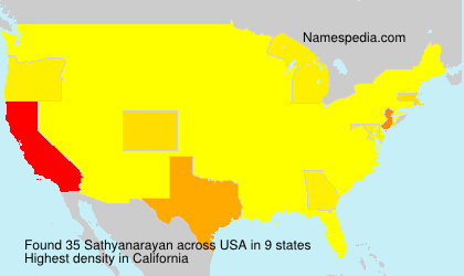 Surname Sathyanarayan in USA Surname Sathyanarayan in USA