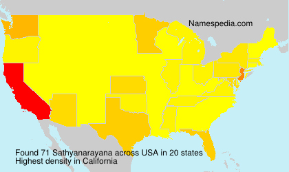 Surname Sathyanarayana in USA Surname Sathyanarayana in USA