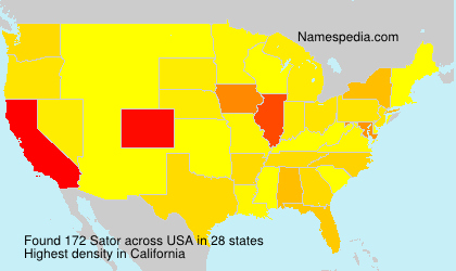 Surname Sator in USA Surname Sator in USA